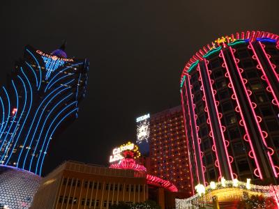 Macao bei Nacht, ein gro&szlig;es Spielzimmer